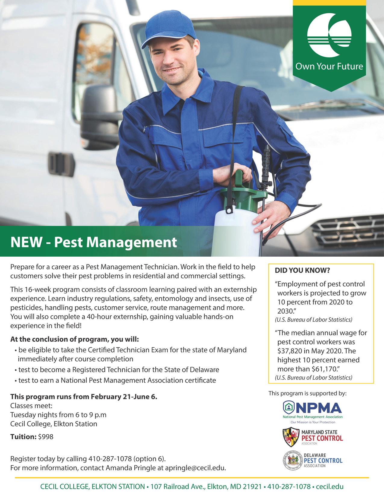 Pest Management Program Sheet - Spring 2023